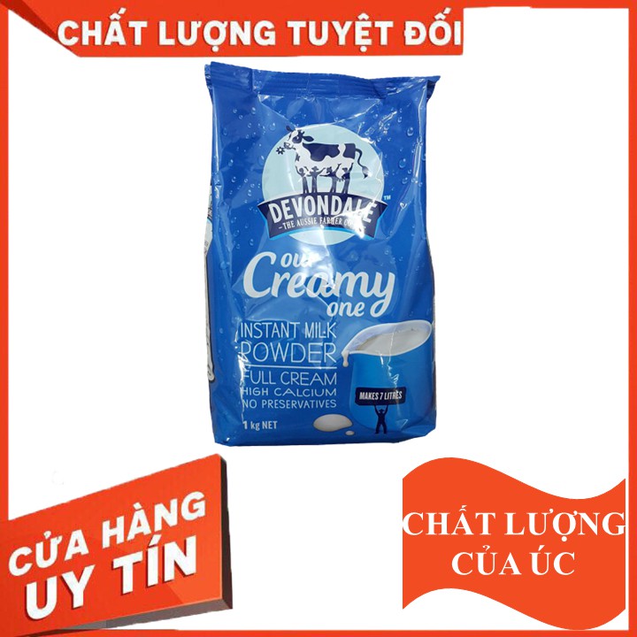 Sữa Devondale xanh dương nguyên kem 1kg (úc), giúp cho hệ xương chắc khỏe, phát triển chiều cao, tăng cường sức đề kháng