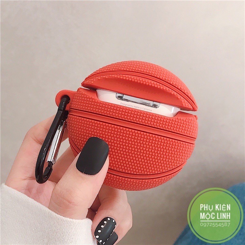 ☘️Tặng kèm móc treo☘️Airpod 1 2- Vỏ bao bọc Football Cover đựng tai nghe không dây Ảipod Bóng rổ -Bóng đá