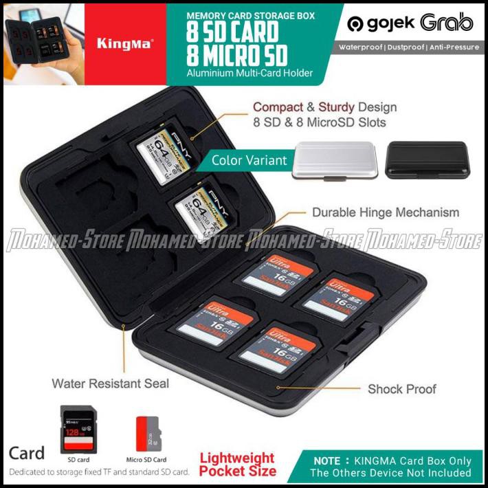 Hộp Đựng Thẻ Nhớ Kingma Bmgp308 (16 Ngăn) Đen | BigBuy360 - bigbuy360.vn