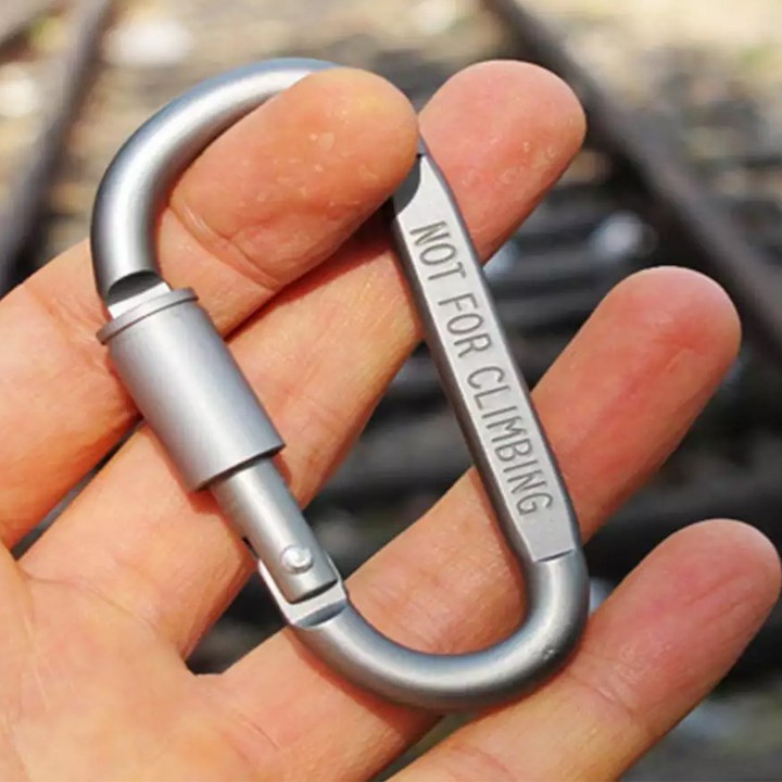 Khóa carabiner chữ D đa năng cắm trại leo núi thể thao ngoài trời D10