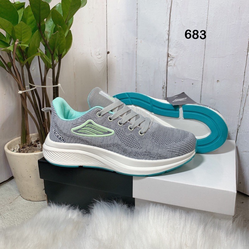 Giày Wanno nữ mới thể thao sneaker kèm hộp, êm nhẹ 683