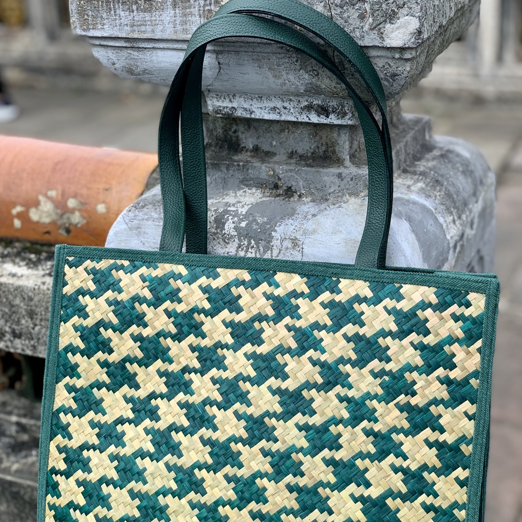 Túi xách nữ cỏ bàng Marie's túi handmade Fetta có ngăn chứa lớn thời trang