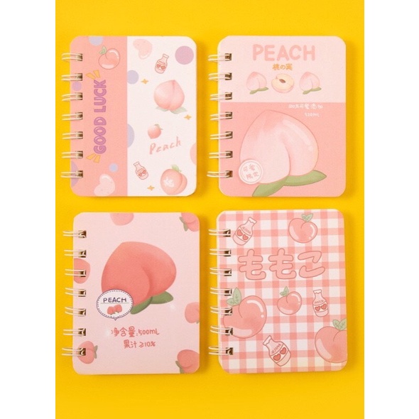 Sổ tay cute ghi chép nhỏ gọn bỏ túi, sổ tay lò xo mini đẹp dễ thương 80 trang có dòng kẻ