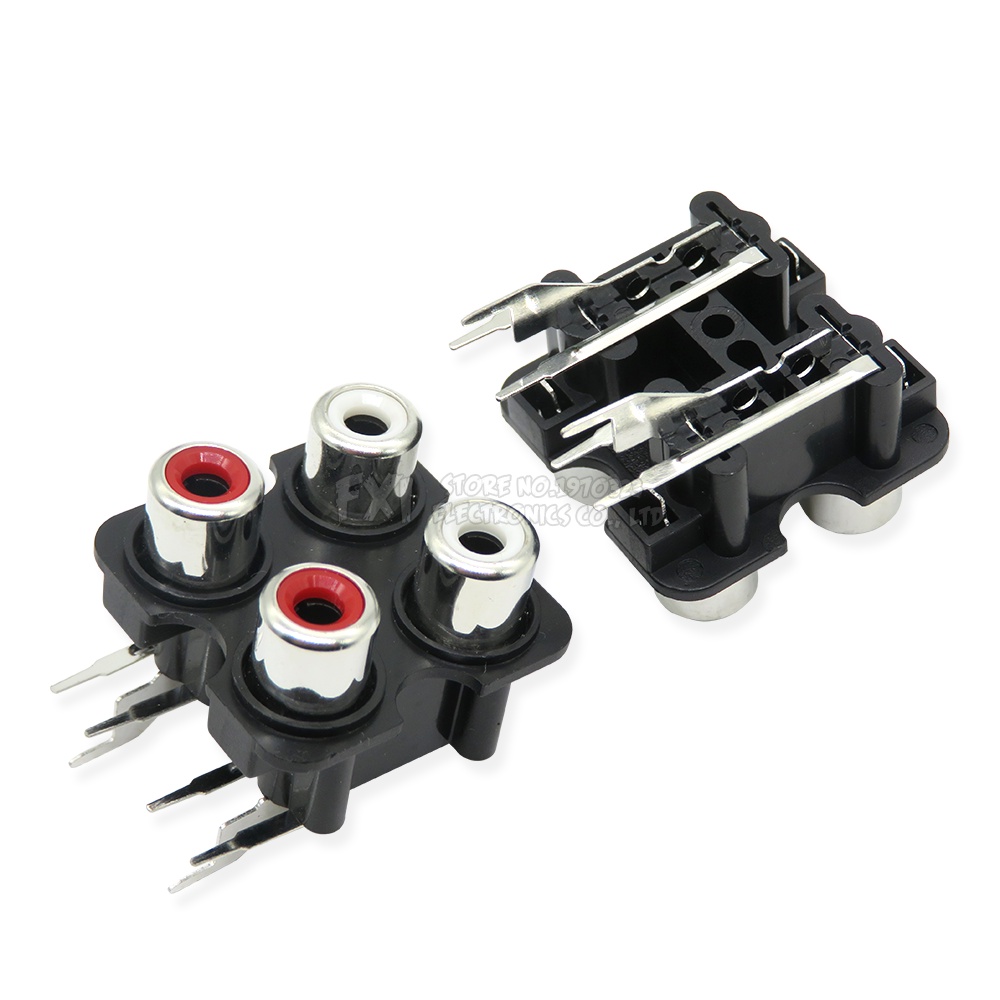 Bộ 5 Đầu Nối Ổ Cắm Âm Thanh RCA 2 / 4 / 6 Lỗ Chuyên Dụng