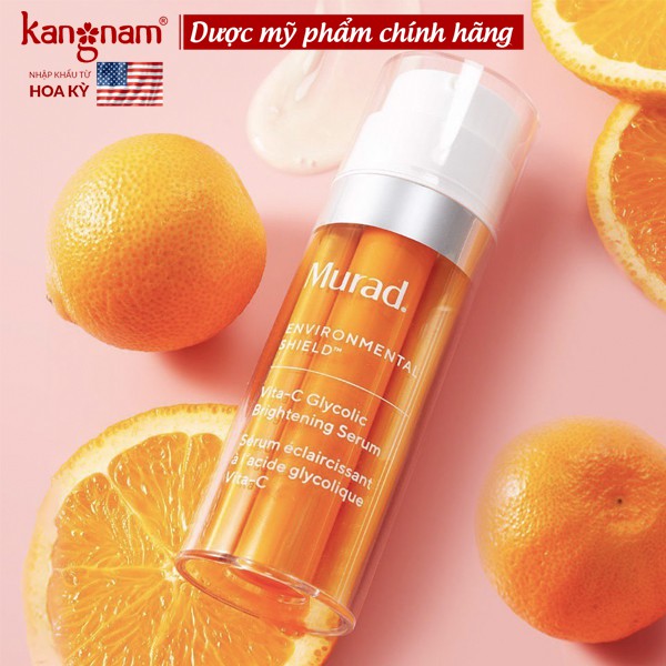 Serum trắng da giảm nám Murad Vita-C Glycolic Brightening TẶNG Kem ngăn quầng thâm mắt Vita-C Eyes Dark Circle Corrector