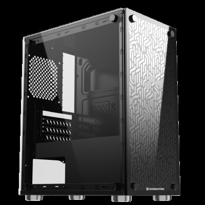 Vỏ case XIGMATEK NYX (EN43040) (No Fan) - M-ATX, 2 SIDE TEMPERED GLASS - Hàng Chính hãng