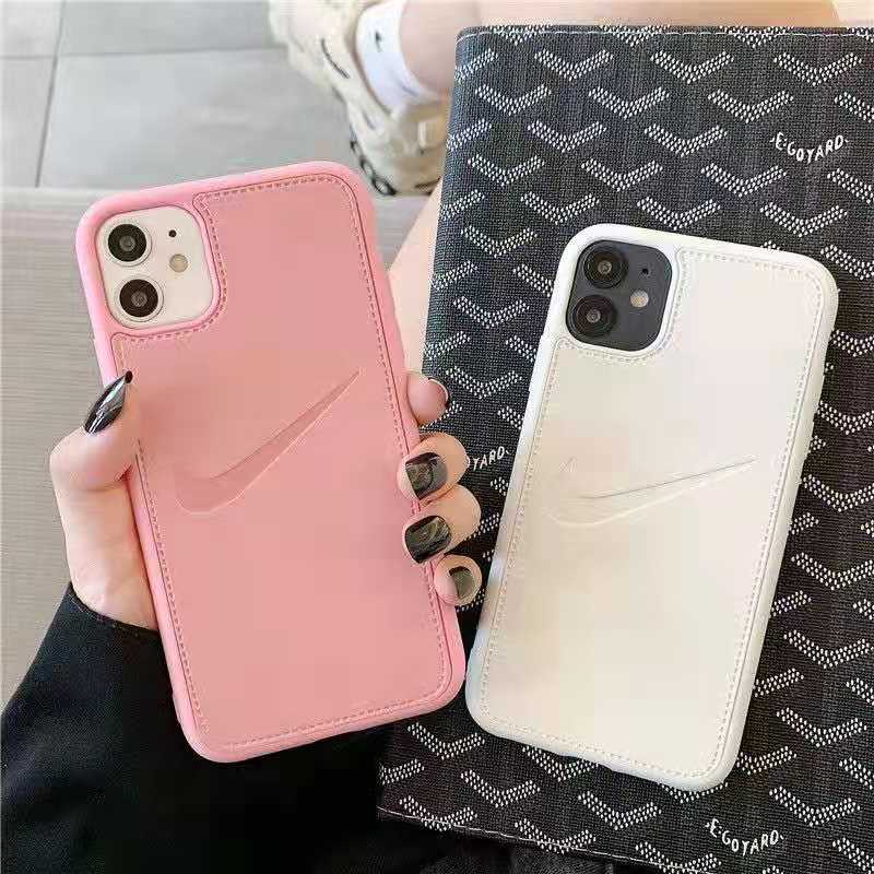 Ốp lưng Da Mềm iphone  In Logo  Nike Hồng iphone 12ProMax 12mini 11Pro Max 6S 6Plus 7/8 Plus XR XS  Max SE 20