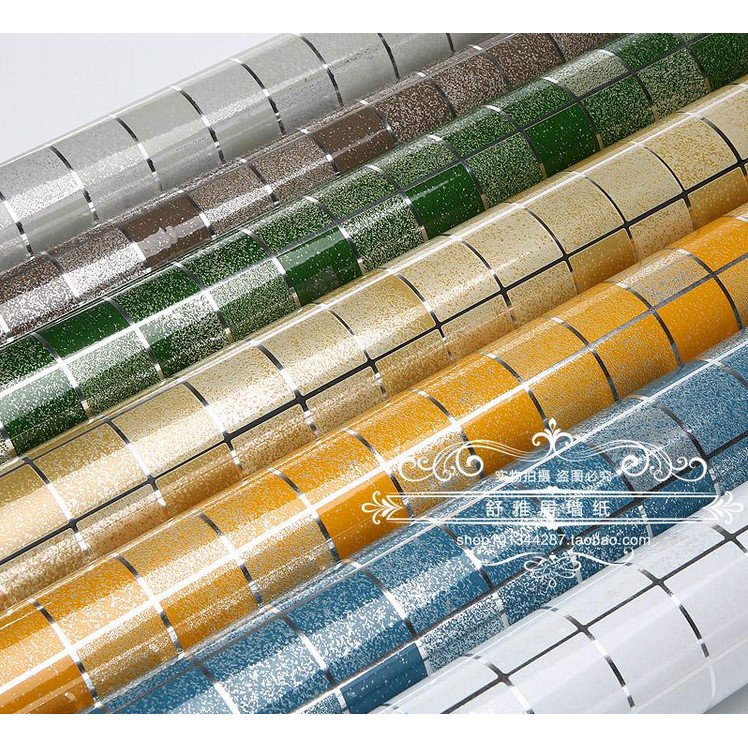 3m giấy dán bếp tráng nhôm (màu xanh lá) khổ rộng 45cm