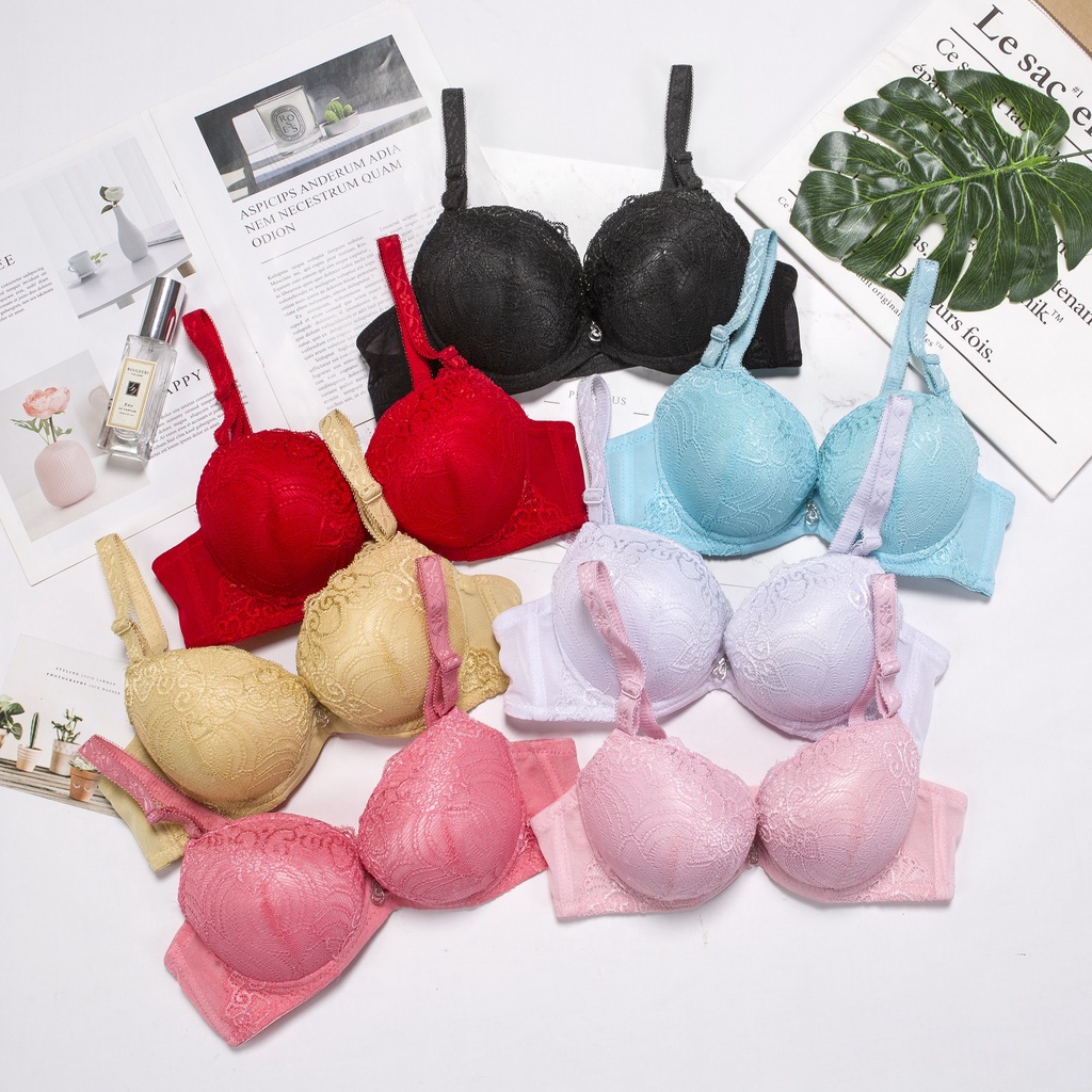 Áo ngực, áo lót mút dày siêu nâng ngực 5cm cao cấp có gọng họa tiết ren xinh xắn