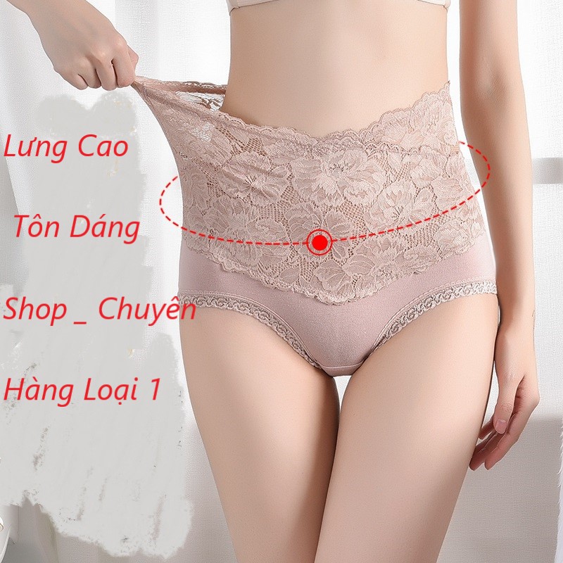 Quần Lót Nữ 🍀 Lẻ = Sỉ 🍀 10.Quần Lót Nữ Cotton Cạp Cao Pha Ren Bán Lố 10 Q | BigBuy360 - bigbuy360.vn