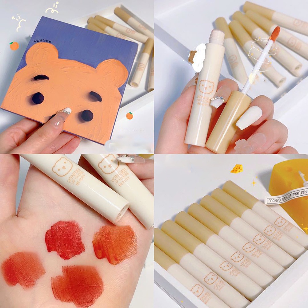 [Hàng mới về] Set 4 son môi chống nước trang điểm lâu trôi chất lượng cao