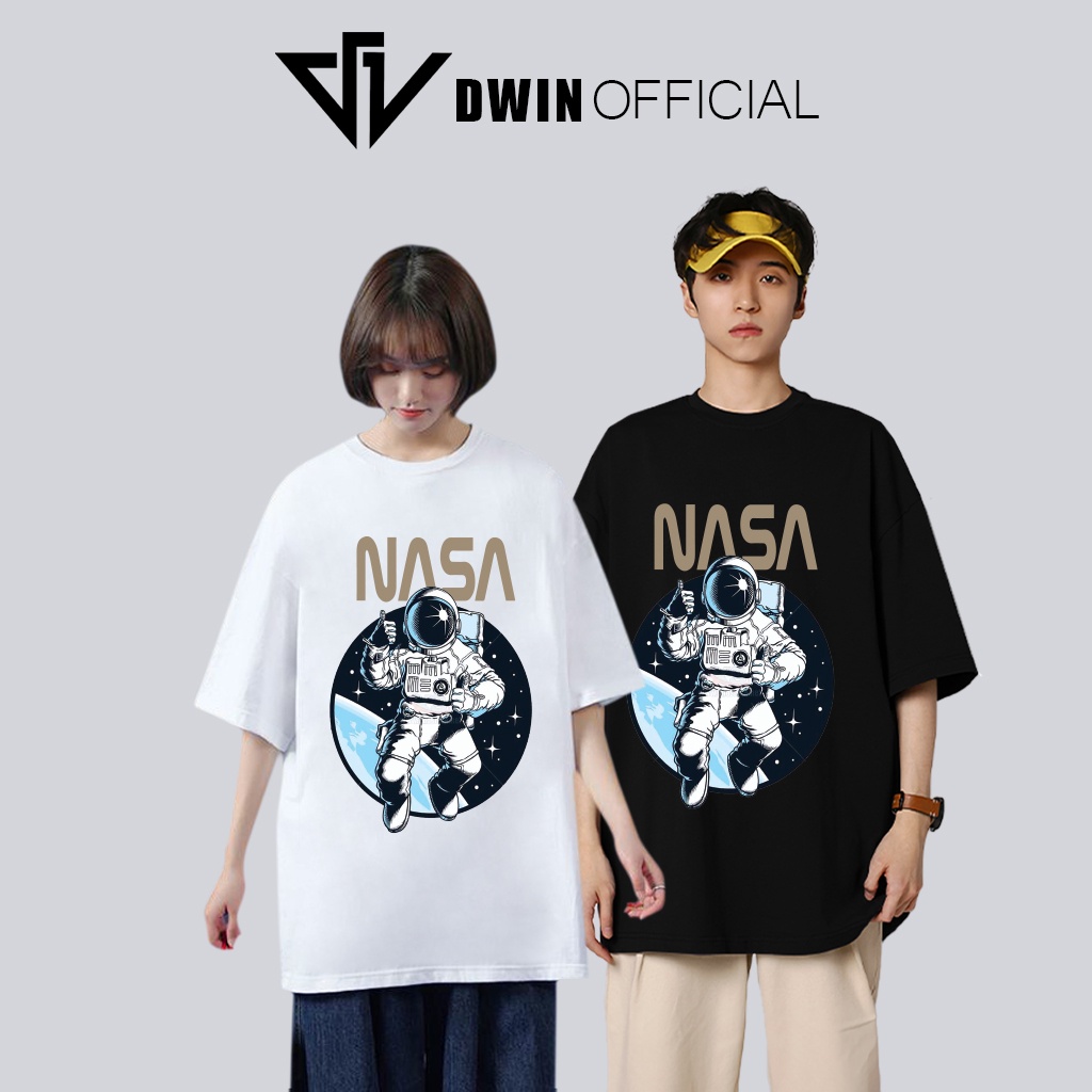 Áo thun unisex nasa thời trang Dwin basic tee phông trơn nam nữ tay lỡ oversize form rộng