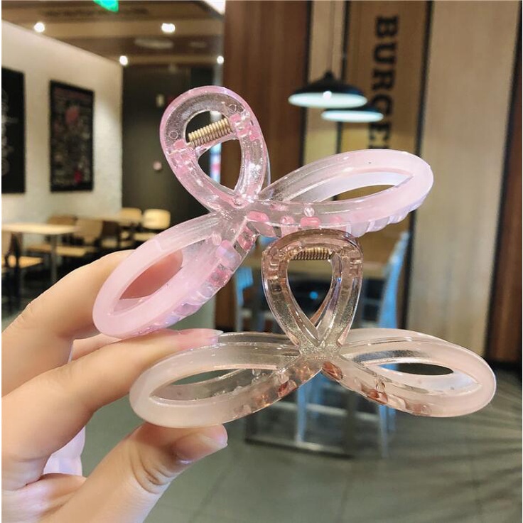 Kẹp tóc càng cua hình nơ màu sắc thanh lịch cho nữ