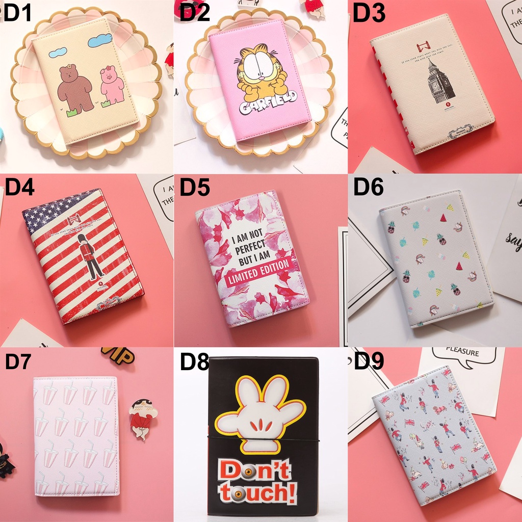 Vỏ Bọc Hộ Chiếu Ví Đựng Passport Cover Gấu thỏ Brown Cony Hoạt Hình Dễ Thương Nhóm 1