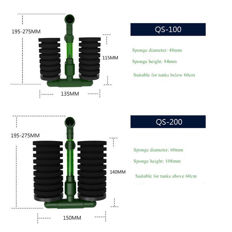 Lọc sủi vi sinh đôi QS100 - QS200, lọc bio đôi