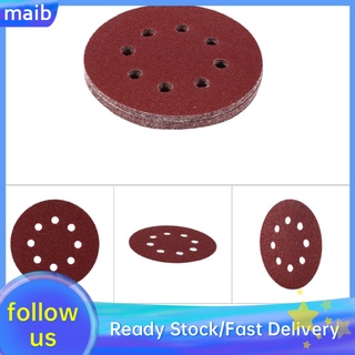 Set 10 Đĩa Chà Nhám 8 Lỗ 125mm 60-1000 Grit