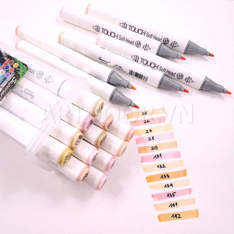 [ARTDOOR] Bút marker TOUCH SOFT HEAD màu Da