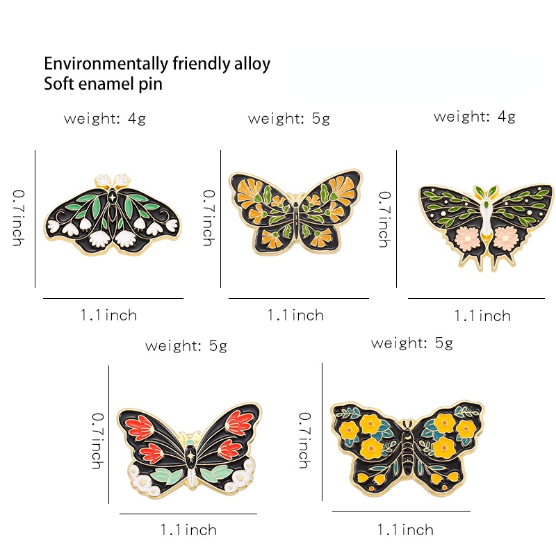 Ghim cài áo MISS ZOE hình hoa/ bướm nhiều màu dễ thương cho bạn bè