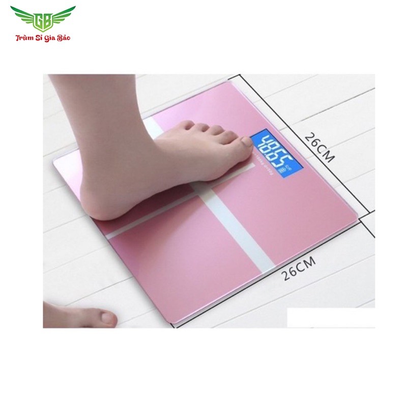 Cân sức khỏe , cân điện tử gia đình có đèn LED hiển thị nhiệt độ chạy pin AAA có thẻ bảo hành 12 tháng