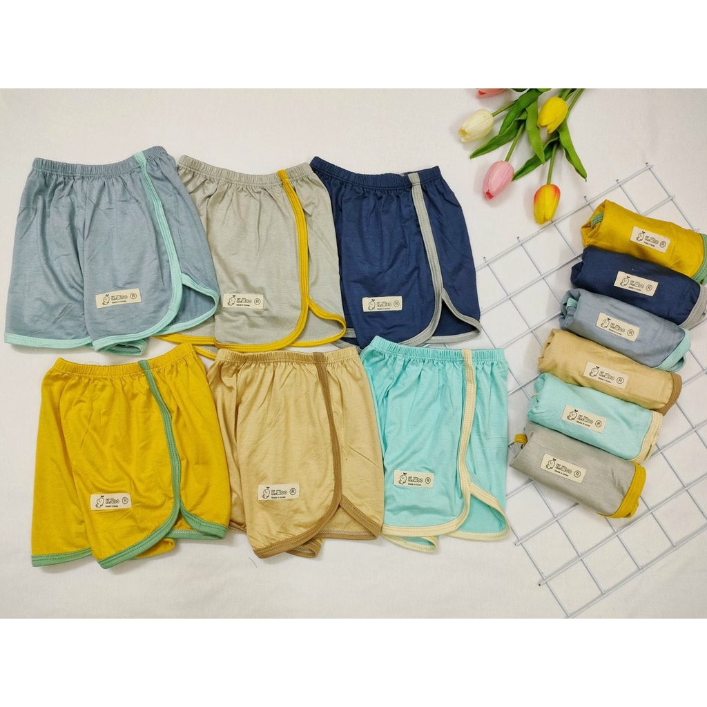 Quần đùi thun lạnh cho bé trai, bé gái SET 5 cái, quần bỏ bỉm , quần chục cho bé.