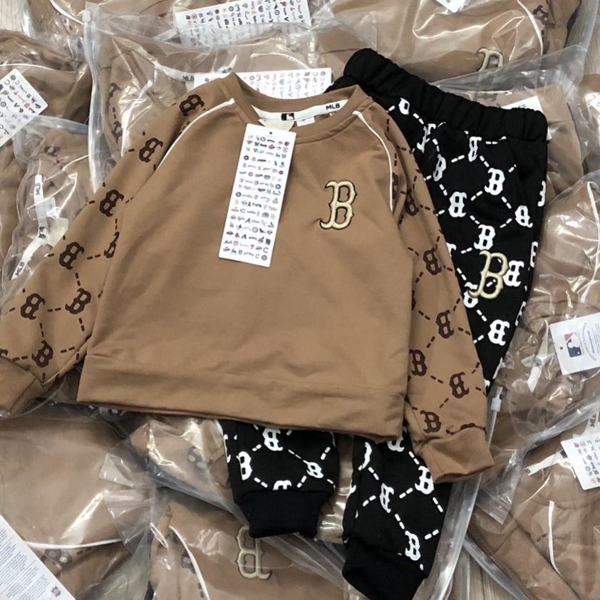 Đồ bộ bé trai , set bộ nỉ cho bé hoạ tiết MLB cho bé trai bé gái đi học đi chơi size 90-150