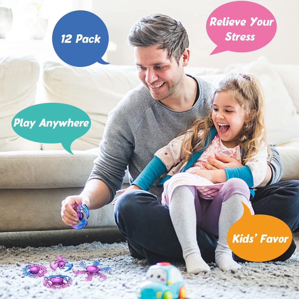 Con Quay Đồ Chơi Spinner 1 CáNh Kim LoạI GiúP GiảM Stress,1 Con quay thần tài nhìn bằng kim loại, Con quay thần tài giảm căng thẳng và giảm lo âu, Món quà ủng hộ tiệc tùng cho trẻ em