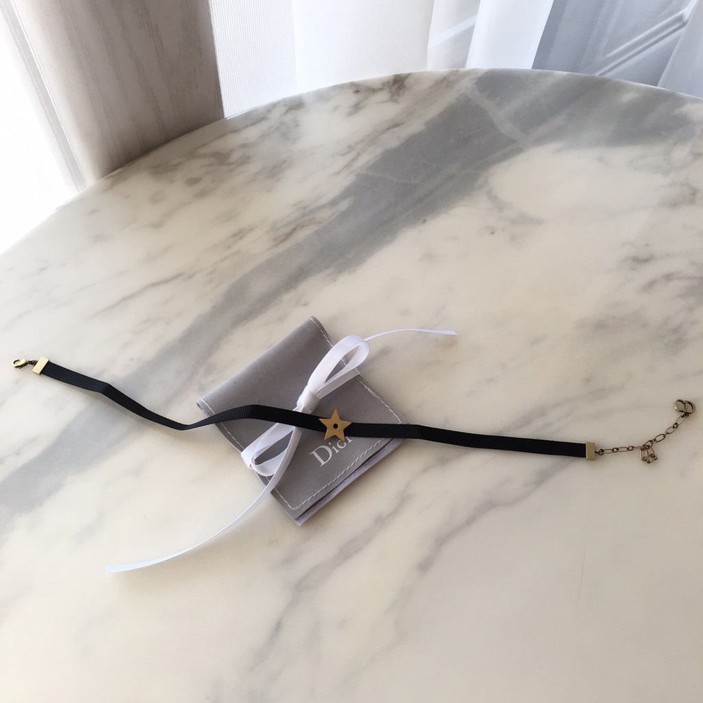 Dior dây chuyền JADIOR vòng cổ nữ Vòng vây dệt màu đen