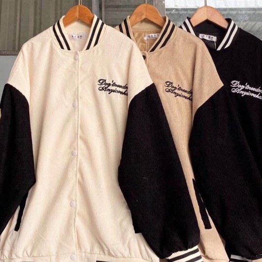 Áo Khoác Bomber Nhung Tăm Thêu Chữ - Bomber Unisex - Titto Closet
