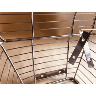 Rổ inox 10ly có nắp đậy cho Wave, Dream ( hàng dầy)