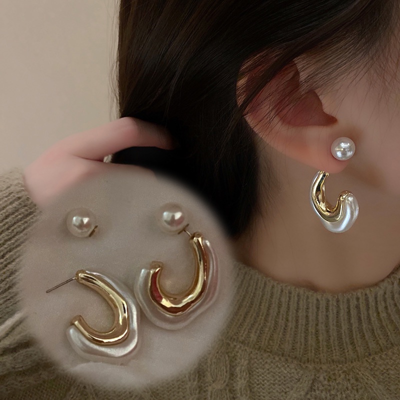 Bông Tai Ngọc Trai Trắng Sang Trọng Thời Trang Cao Cấp