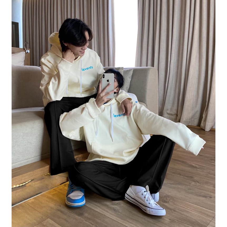 [ LEVENTS ] POPULAR LOGO HOODIE CREAM Shopee Việt Nam