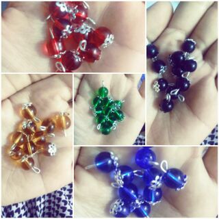 Gói 10 mặt treo hạt đá 8mm