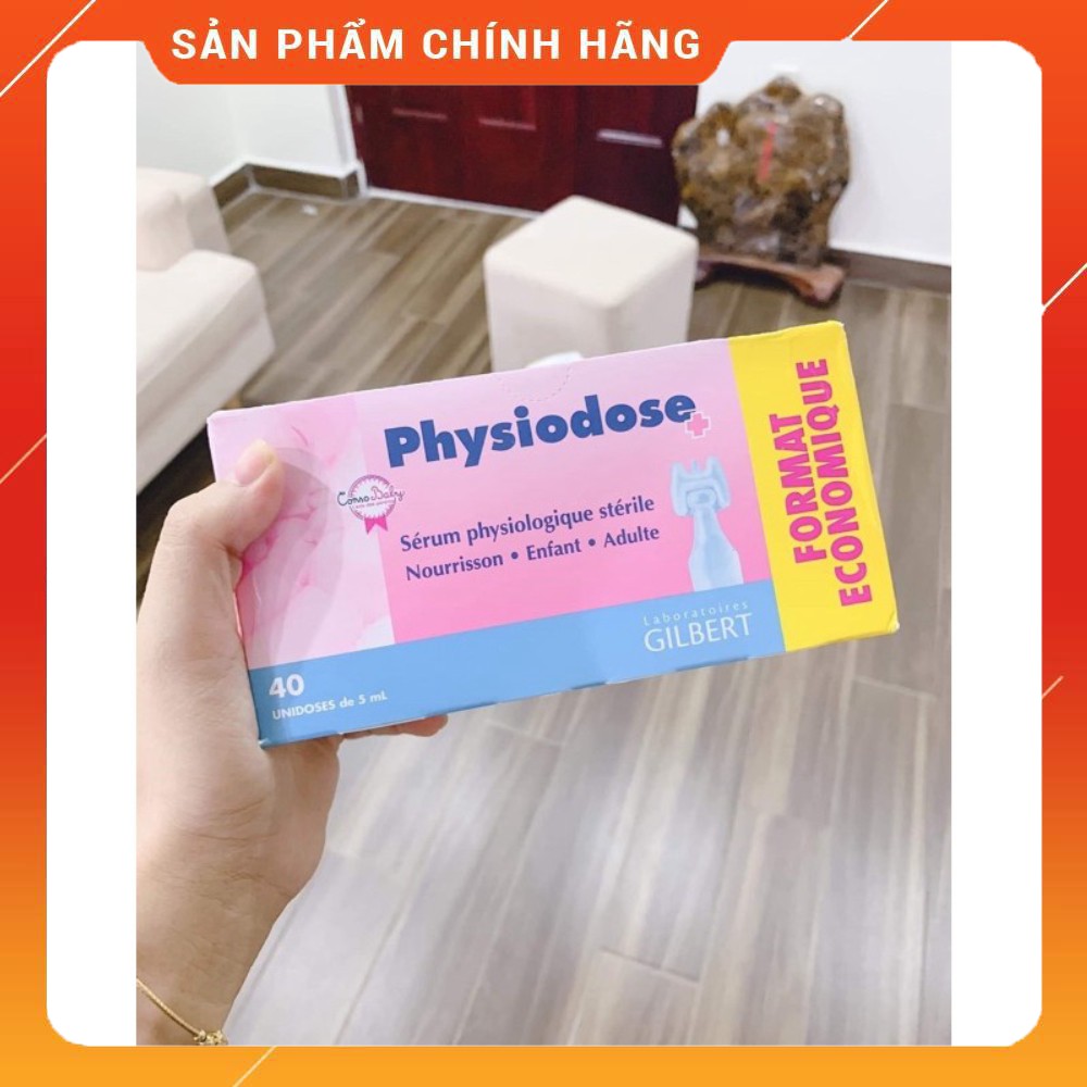 Nước muối sinh lý Pháp Gifrer Physiodose hộp 40 ống x 5 ml