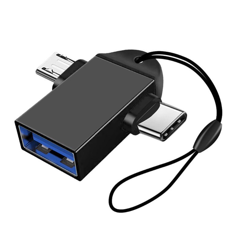 Bộ Chuyển Đổi Cáp Sạc Nhanh USB 3.0 Sang Type C OTG 2 Trong 1 Bằng Kim Loại