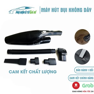Máy hút bụi ô tô cầm tay công suất lớn, Máy hút bụi không dây cho xe hơi công suất 120W sạc bằng dây usb 5 đầu hút