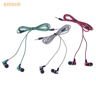 Tai nghe nhét tai jack 3.5mm dây bện thời trang cho iphone