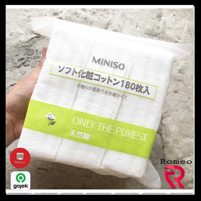 Bông tẩy trang Nhật Miniso (180 miếng)