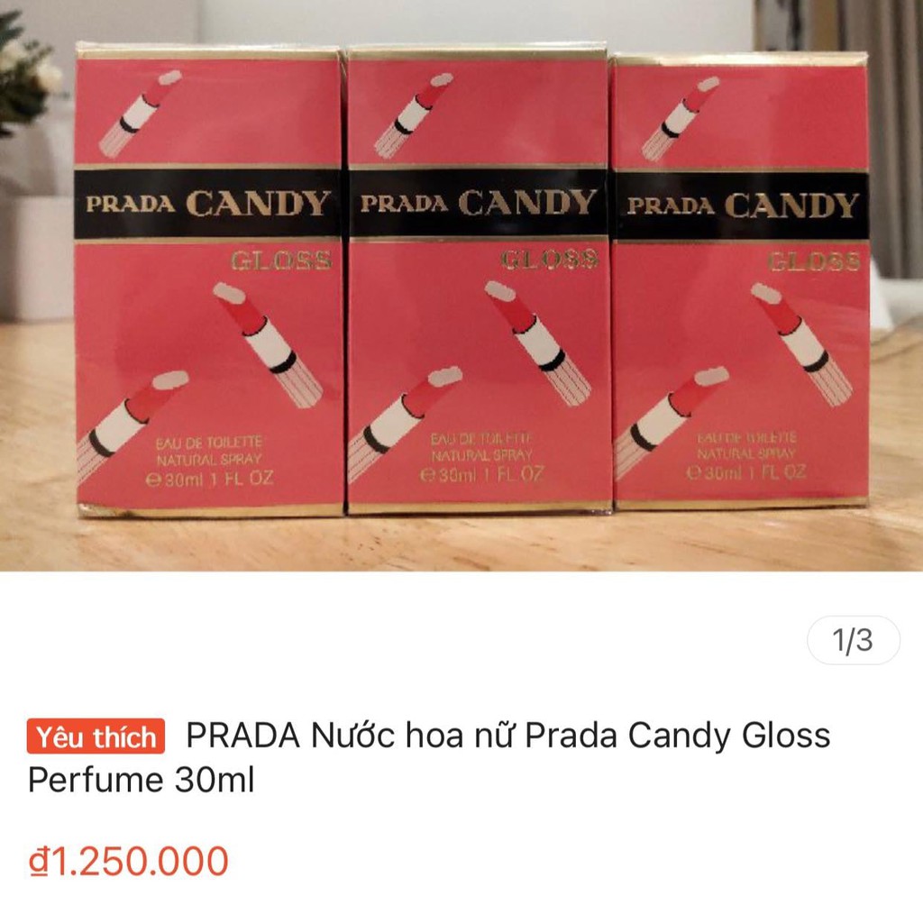 [Liên hệ trước khi đặt] Nước hoa Prada Candy Gloss 50ml