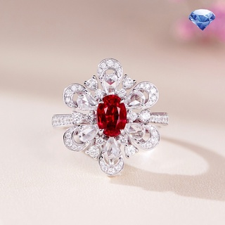 Nhẫn đính đá ruby tự nhiên sang trọng sáng tạo