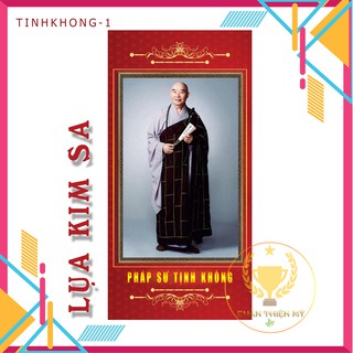 [GIEO DUYÊN] Pháp Sư Tịnh Không - Tranh Vải Kim Sa Cao Cấp 40x80cm