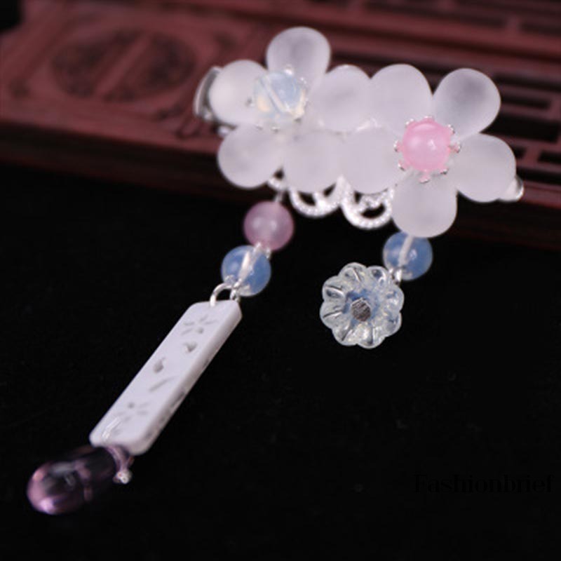 Cặp kẹp tóc hoa pha lê đính đá sang trọng thời trang cho nữ