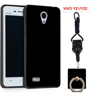Ốp silicon Mềm Màu Đen Cá Tính Cho VIVO Y21 / Y22