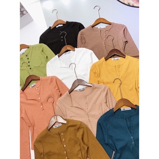 [ Hàng Cao Cấp Có Ảnh Thật] Áo len gân dài tay basic thu đông BC Clothing CD024