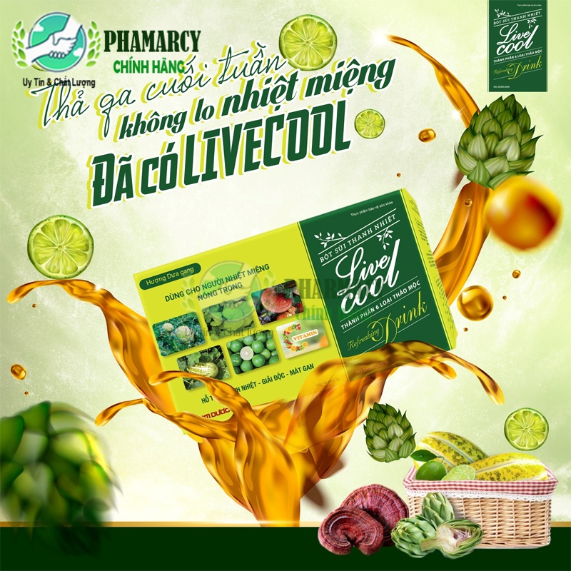 Bột sủi thanh nhiệt giải độc mát gan tăng sức đề kháng Live Cool