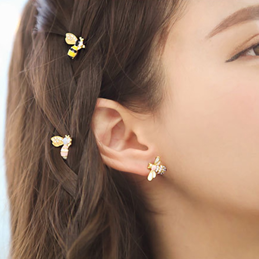 Kẹp tóc nữ hình chú ong đính đá thời trang