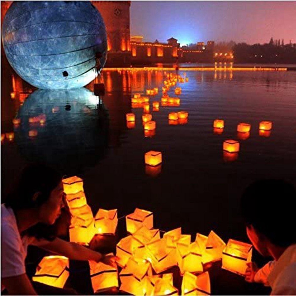Lồng Đèn Giấy Hình Vuông Nổi Bật Phong Cách Trung Hoa Trang Trí Tiệc Cưới