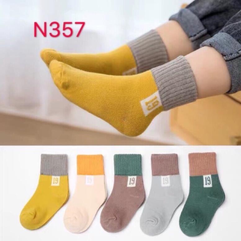 Sét 10 Đôi Tất Số Cổ Cao Cho Bé