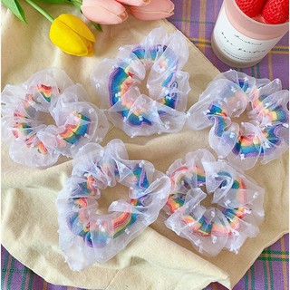 Scrunchies Rainbow | Dây Cột Tóc Cầu Vòng