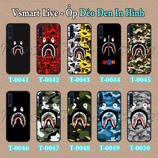 Ốp lưng Vsmart Live dẻo đen in hình Bape