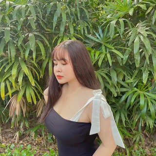 Đầm 2 dây nơ bigsize 60=>90kg